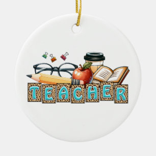 Teacher Gift Pencil Teacher Ceramic Tree Decoration