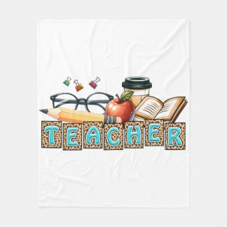 Teacher Gift | Pencil Teacher Fleece Blanket
