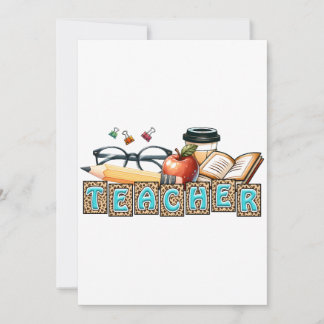 Teacher Gift | Pencil Teacher Holiday Card