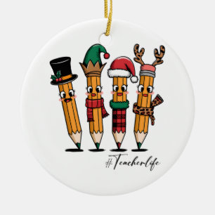 Teacher Gift Pencil Teacher Life Ceramic Tree Decoration