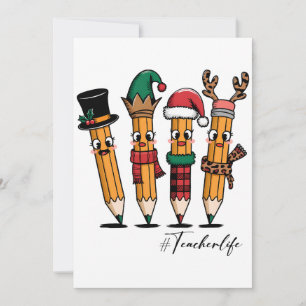 Teacher Gift   Pencil Teacher Life Invitation