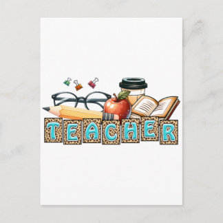 Teacher Gift | Pencil Teacher Postcard