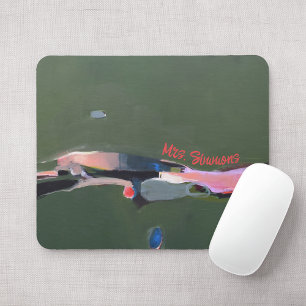 Teacher Gift Personalised Abstract Art Painting Mouse Mat