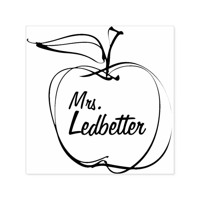 Teacher Gift - Personalised Rubber Stamp (Design)