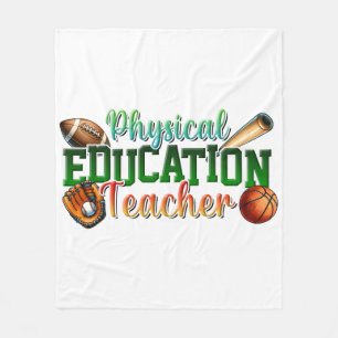 Teacher Gift Physical Education Teacher Fleece Blanket