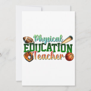 Teacher Gift Physical Education Teacher Holiday Card