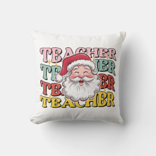 Teacher Gift Santa Teacher Cushion