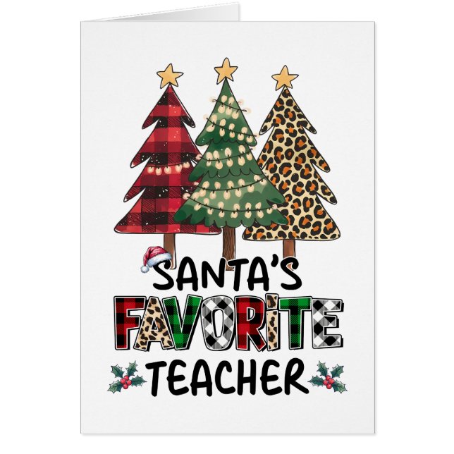 Teacher Gift | Santa's Favourite Teacher (Front)