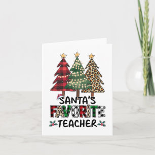 Teacher Gift Santa's Favourite Teacher Card