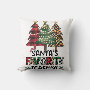 Teacher Gift Santa's Favourite Teacher Cushion