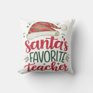 Teacher Gift Santa's Favourite Teacher Cushion