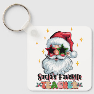 Teacher Gift Santas Favourite Teacher Key Ring