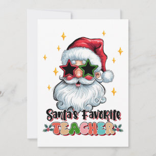 Teacher Gift Santas Favourite Teacher Thank You Card