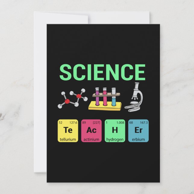Teacher Gift Science Teacher Definition Holiday Card (Front)