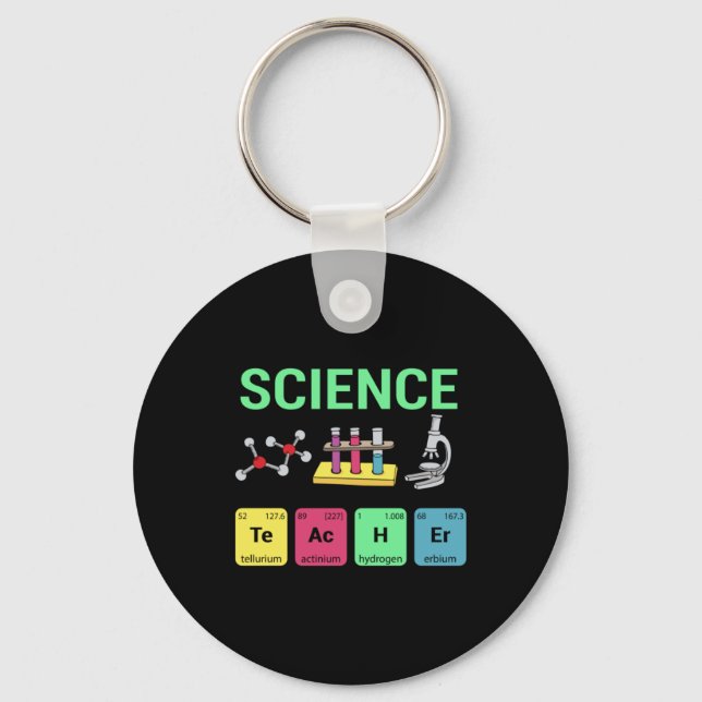 Teacher Gift Science Teacher Definition Key Ring (Front)