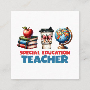 Teacher Gift Special Education Teacher Square Business Card