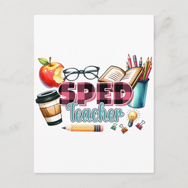 Teacher Gift | Sped Teacher Postcard (Front)