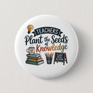 Teacher Gift Sublimation Design, Back to School  6 Cm Round Badge