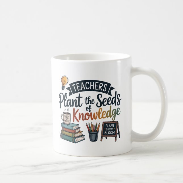 Teacher Gift Sublimation Design, Back to School  Coffee Mug (Right)