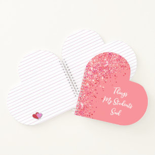 Teacher Gift Teacher Appreciation Gift Heart Notebook