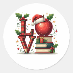 Teacher Gift Teacher Love Classic Round Sticker