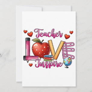 Teacher Gift Teacher Love Inspire Invitation