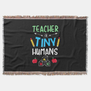 Teacher Gift Teacher Tiny Humans Throw Blanket