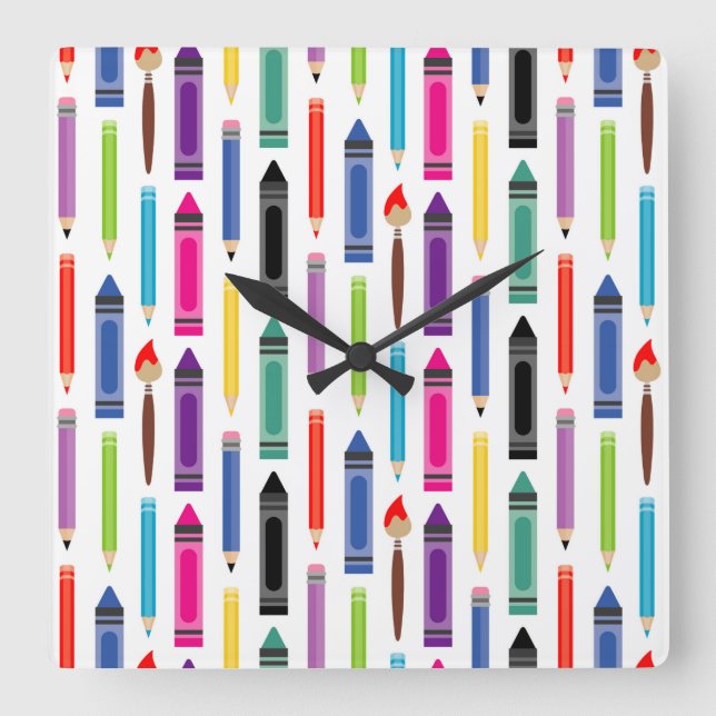 Teacher Gift | Teachers Inspire You Square Wall Clock (Front)