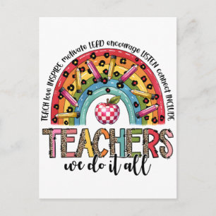 Teacher Gift Teachers We Do It All Announcement Postcard