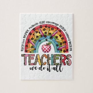 Teacher Gift | Teachers We Do It All Jigsaw Puzzle