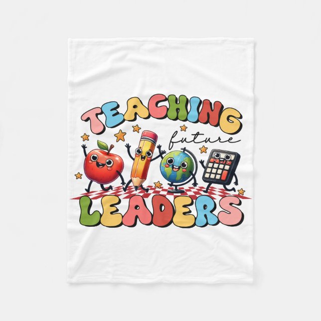 Teacher Gift | Teaching Future Leaders Fleece Blanket (Front)