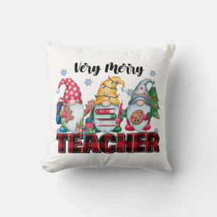 Teacher Gift Very Merry Teacher Cushion