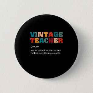 Teacher Gift Vintage Teacher 6 Cm Round Badge