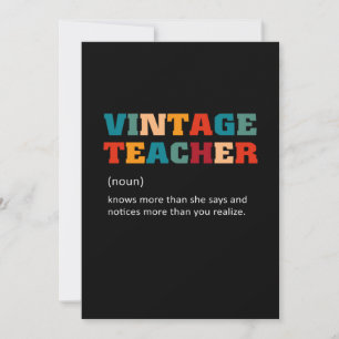 Teacher Gift Vintage Teacher Holiday Card