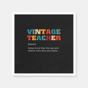 Teacher Gift Vintage Teacher Napkin