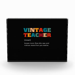Teacher Gift Vintage Teacher Photo Block
