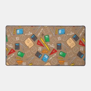 Teacher Gift Watercolor School math  Desk Mat