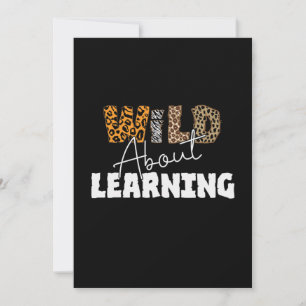 Teacher Gift Wild About Learning Holiday Card