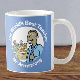 Teacher Gift. World's Best Male Teacher Coffee Mug