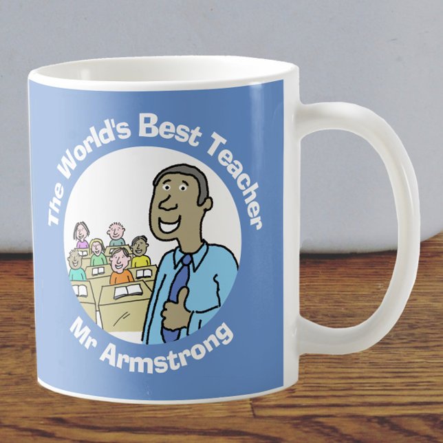 Teacher Gift. World's Best Male Teacher Coffee Mug (Creator Uploaded)