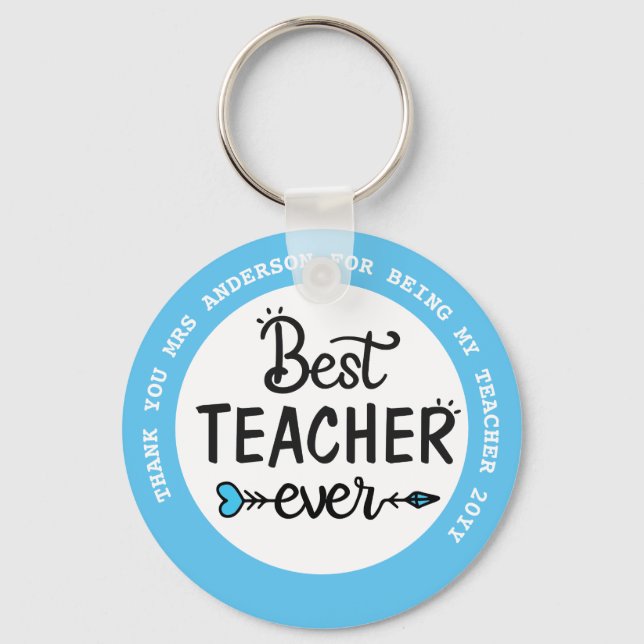 Teacher Gifts Classroom School Quotes from Kids Key Ring (Front)