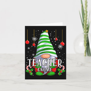 Teacher Gnome Christmas Pajamas Matching Family Gr Card