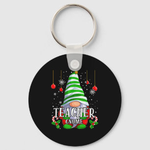 Teacher Gnome Christmas Pajamas Matching Family Gr Key Ring