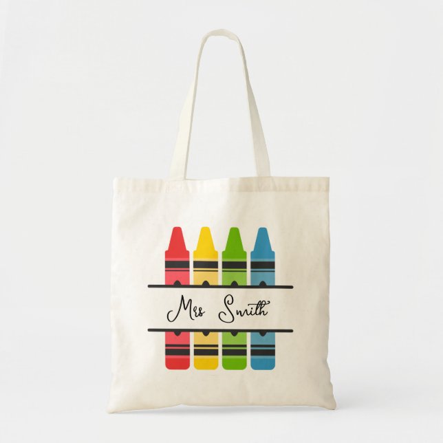 Teacher Good Day Tiny Humans Modern Fun Typography Tote Bag (Front)