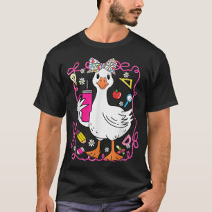 Teacher Goose Back To School Animal T-Shirt