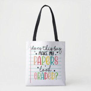Teacher Grades, Funny meme teachers  Tote Bag