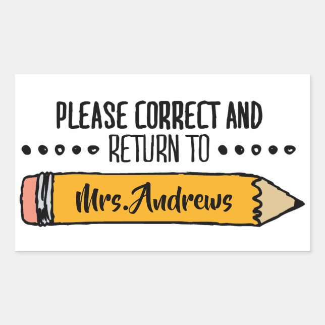 Teacher Grading Papers Student Art Teacher Art Gra Rectangular Sticker (Front)