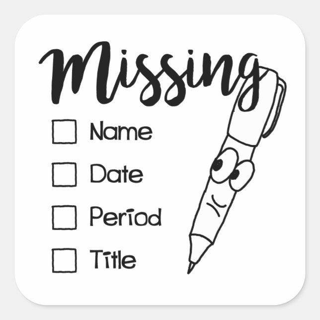 Teacher Grading Papers Student Art Teacher Art Gra Square Sticker (Front)