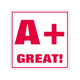 Teacher Grading Stamp: A+, GREAT! Self-inking Stamp