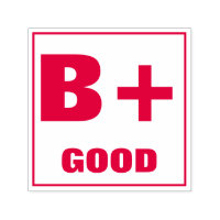 Teacher Grading Stamp: B+, GOOD